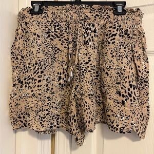 Maurices Tan and Black Animal Print Shorts